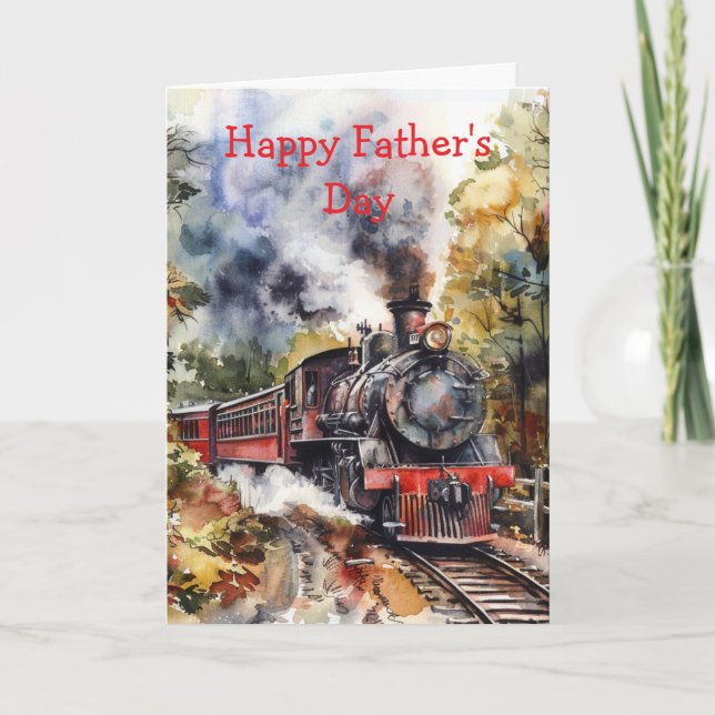 Scenic Landscape with Train Card (Front)