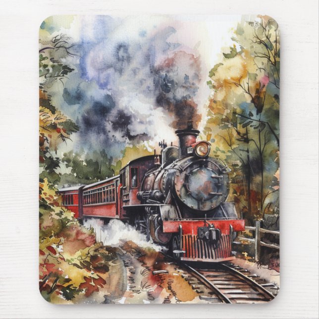 Scenic Landscape with Train Mouse Pad (Front)