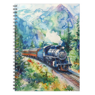 Scenic Landscape with Train Notebook