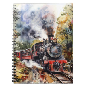 Scenic Landscape with Train Notebook