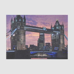 Scenic London Tower Bridge Tissue Paper
