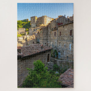 Scenic medieval Sorano cityscape, Tuscany, Italy Jigsaw Puzzle