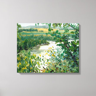 Scenic Mississippi River View From the Bluff Canvas Print