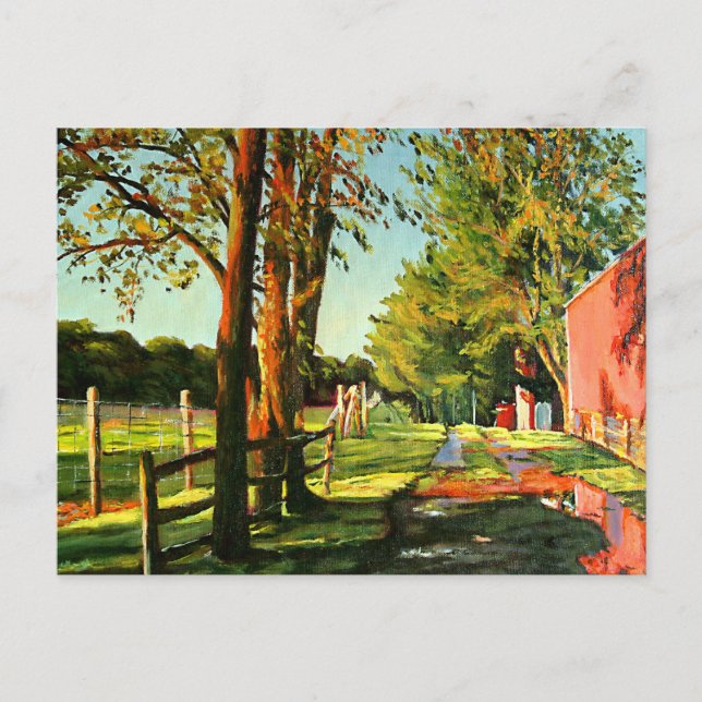 Scenic Missouri Horse Boarding Farm Postcard (Front)