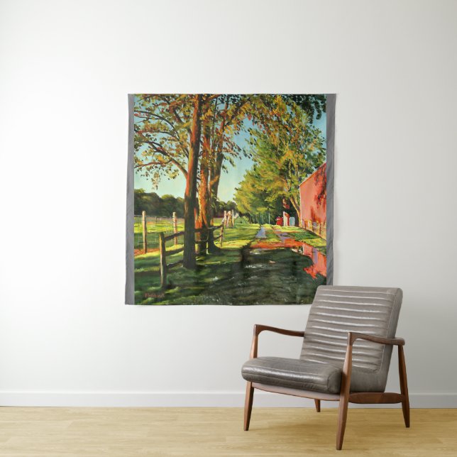 Scenic Missouri Horse Boarding Farm Tapestry (In Situ)