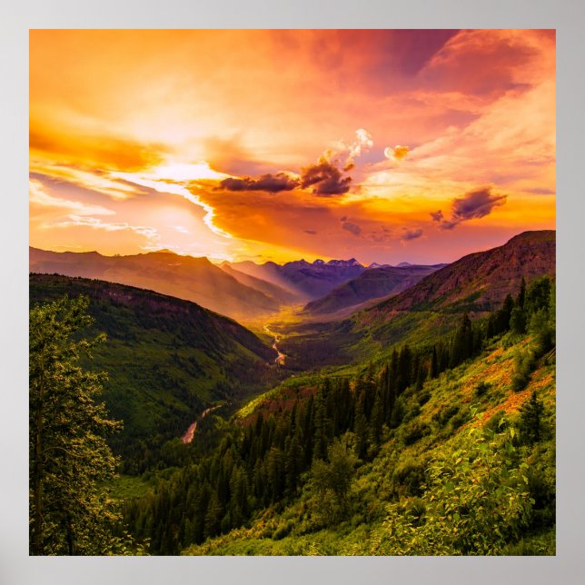 Scenic Montana Landscape Poster (Front)