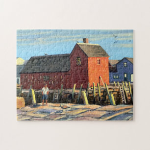 Scenic Motif #1 Rockport Fishing Shack Jigsaw Puzzle