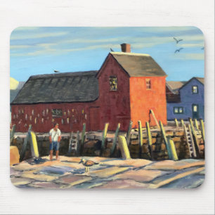 Scenic Motif #1 Rockport Fishing Shack Mouse Pad