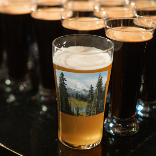 Scenic Mount Rainier Landscape Photo Drinking Glass
