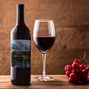 Scenic Mount Shuksan Photo Personalized Wine Label