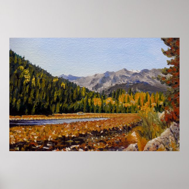 Scenic Mountain Lake in Estes Park Poster (Front)