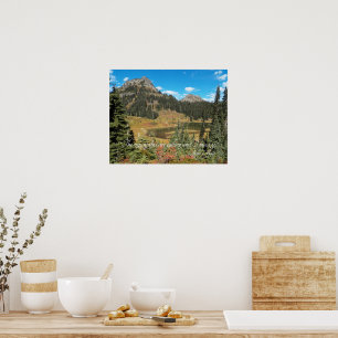 Scenic Mountain Lake Landscape John Muir Quote Poster
