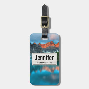 Scenic Mountain & Lake Landscape Photograph Luggage Tag