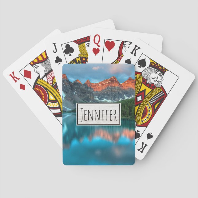 Scenic Mountain & Lake Landscape Photograph Playing Cards (Back)