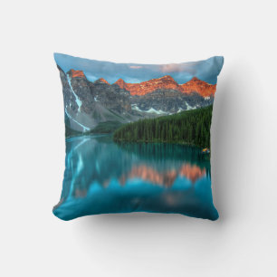 Scenic Mountain & Lake Landscape Photograph Throw Pillow