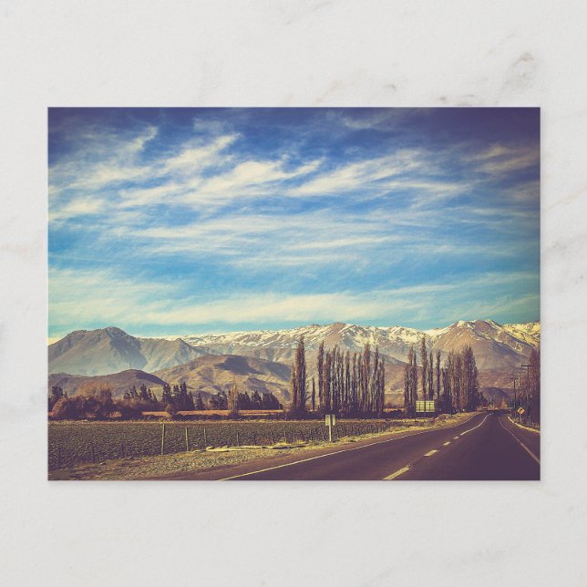 Scenic Mountain Landscape in The Andes Postcard (Front)