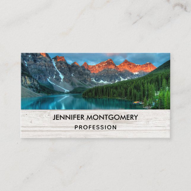 Scenic Mountain Landscape Photograph Business Card (Front)