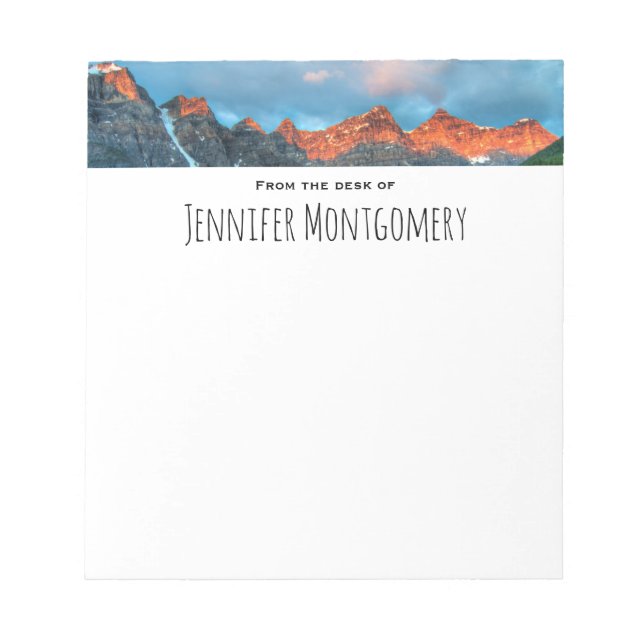 Scenic Mountain Landscape Photograph Notepad (Front)