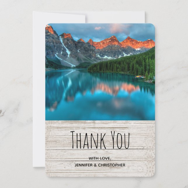 Scenic Mountain Landscape Photograph Thank You Card (Front)