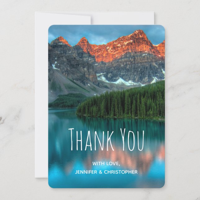 Scenic Mountain Landscape Photograph Thank You Card (Front)