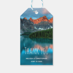 Scenic Mountain Landscape Photograph Thank You Gift Tags