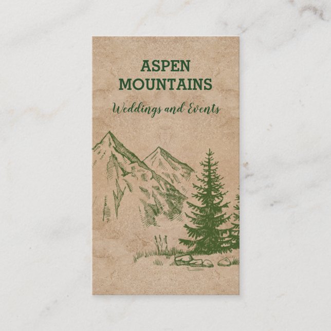 Scenic Mountain Range Business Cards (Front)