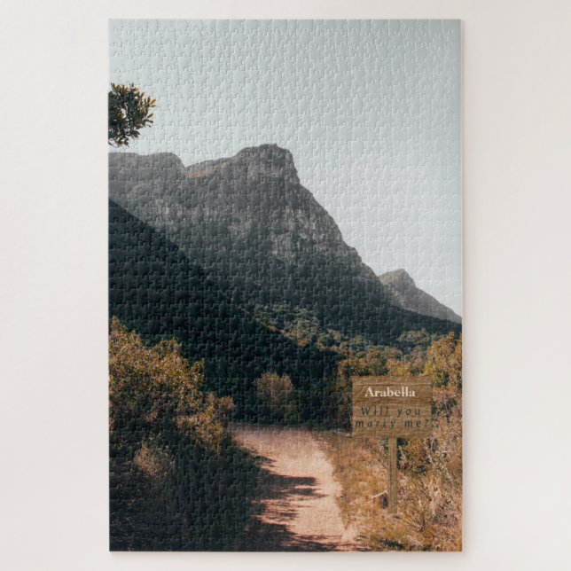  Scenic Mountain Trail Marriage Proposal Puzzle (Vertical)