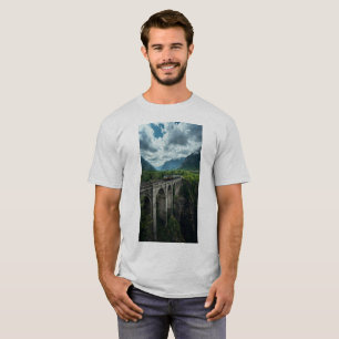 Scenic Mountain Waterfall Nature Graphic T-Shirt