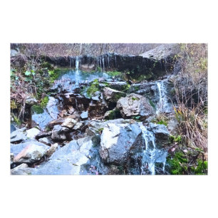 Scenic Mountain Waterfall - Wild Nature Romania Photo Print