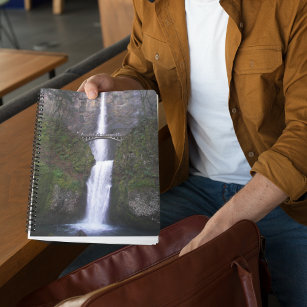 Scenic Multnomah Falls Landscape Notebook