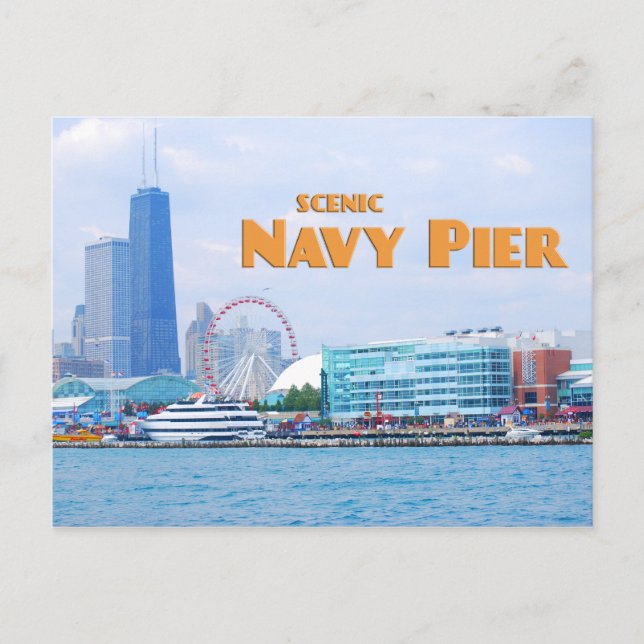 Scenic Navy Pier - Chicago Illinois Postcard (Front)