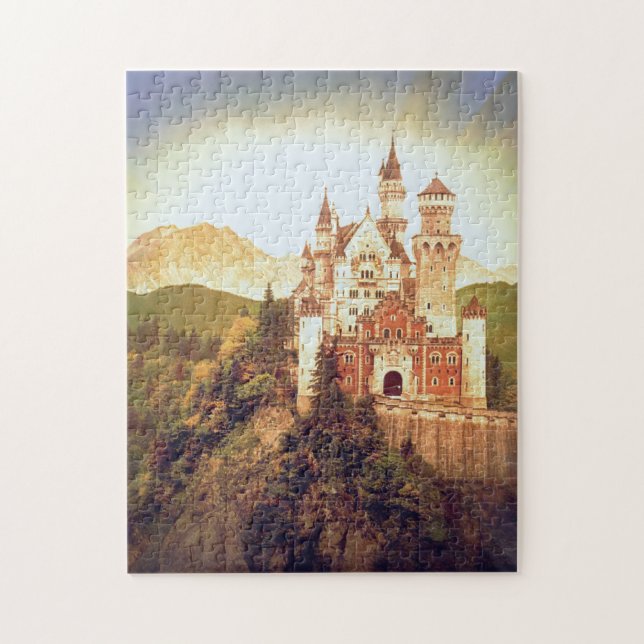 Scenic Neuschwantstein Castle Jigsaw Puzzle (Vertical)