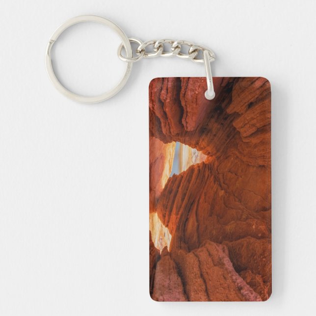 Scenic of eroded sandstone cave keychain (Front)