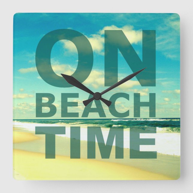 Scenic On Beach Time Wall Clock (Front)