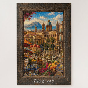Scenic Palermo Sicily Colourful Architecture and F Jigsaw Puzzle