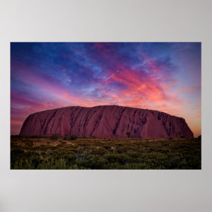Scenic Photography - Uluru at sunset Poster