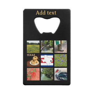 Scenic Photos of Texas Credit Card Bottle Opener