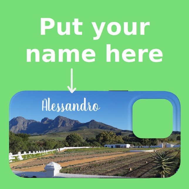 Scenic Picturesque Landscape Photo Add Your Name  Case-Mate iPhone Case (Back with Background)