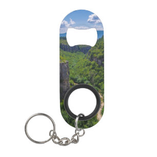 Scenic Pine Trees Canyon Keychain Bottle Opener