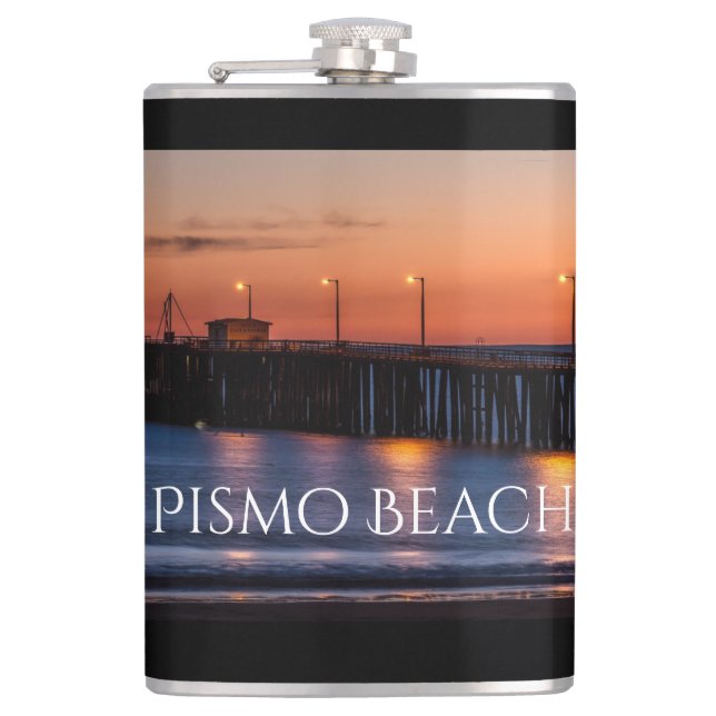 Scenic Pismo Beach Hip Flask (Front)