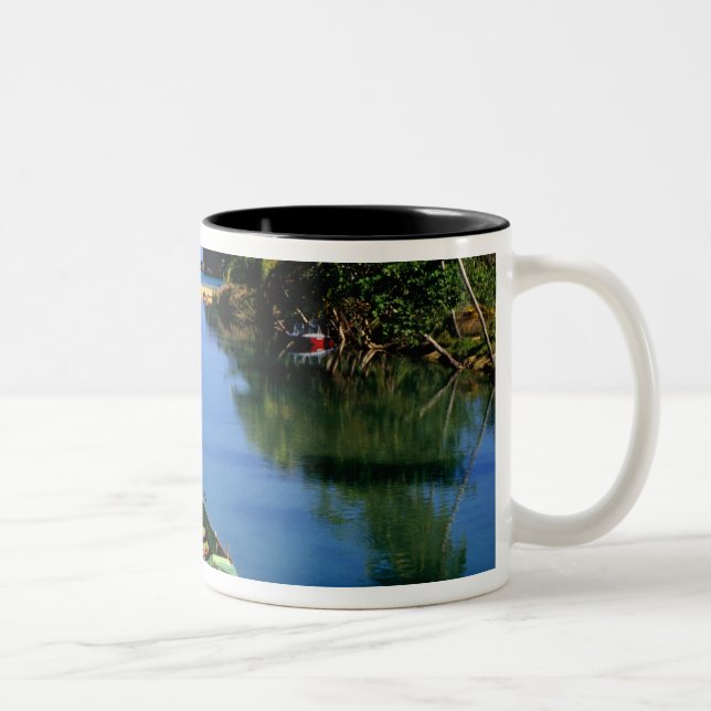 Scenic river near Ocho Rios in Jamaica Two-Tone Coffee Mug (Right)