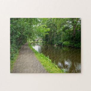 Scenic Rochdale Canal Towpath at Luddendenfoot Jigsaw Puzzle