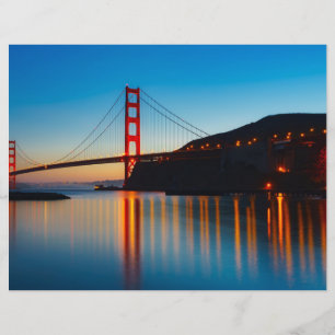 Scenic San Francisco Bridge Scrapbook Paper