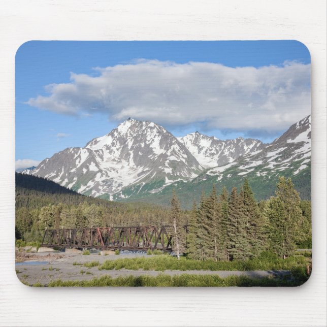 Scenic Seward Highway Chugach National Forest Mouse Pad (Front)