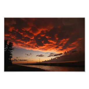 Scenic SK Mammatus Clouds Photo Print