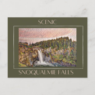Scenic Snoqualmie Falls Postcard