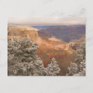 Scenic snowy winter landscape along the south postcard