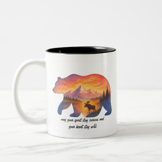 Scenic Sunset Bear Coffee Mug (Left)