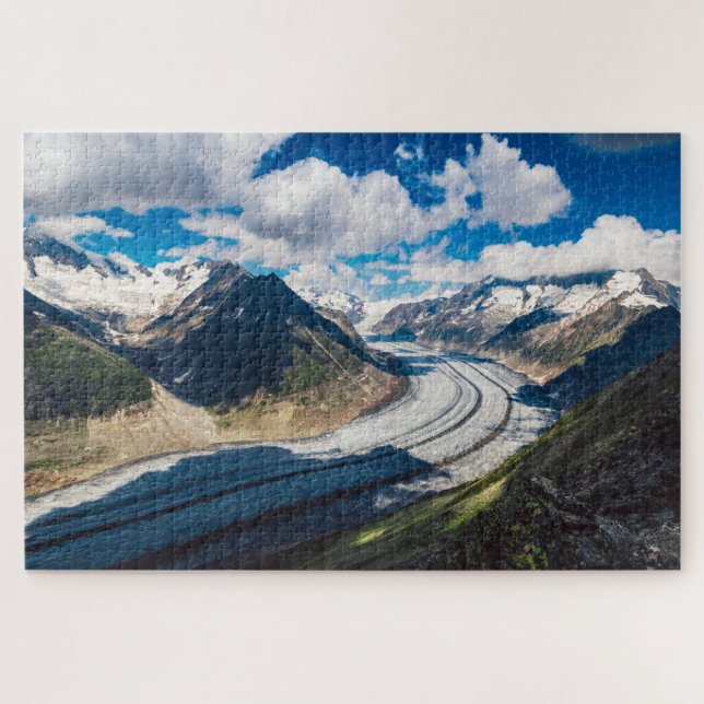 Scenic Switzerland Glacial Landscape Jigsaw Puzzle (Horizontal)