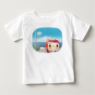 Scenic Train Ride: Bunny Girl & Cat Window Seat Baby T-Shirt